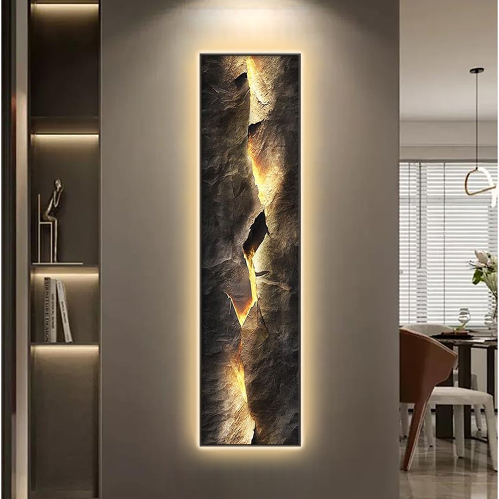 Modern Abstract LED Wall Art Set of 2 with Backlit Light Home Decor — USB Powered